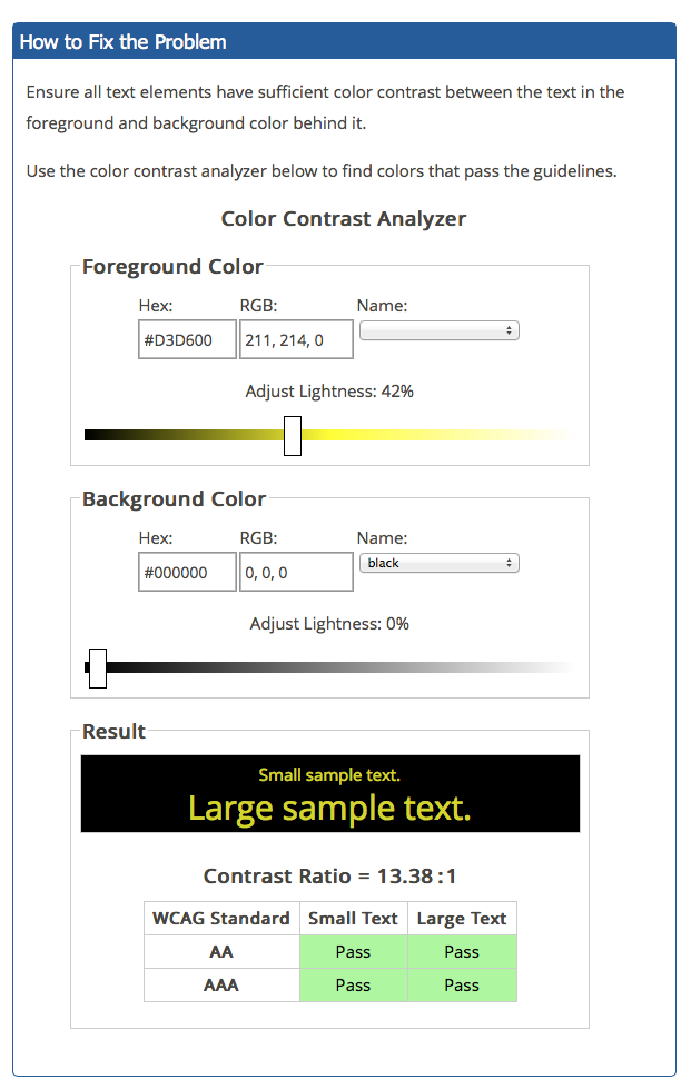 Color Contrast Analyzer